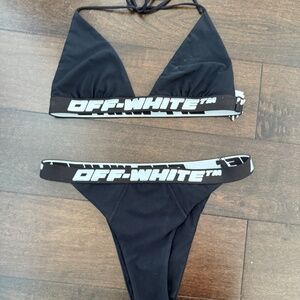 Off-White Black Bikini with Signature Straps 2 Piece